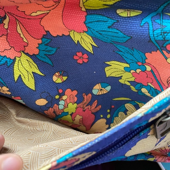 Sakroota Canvas Floral Flap Convertible Backpack Crossbody - Picture 5 of 7